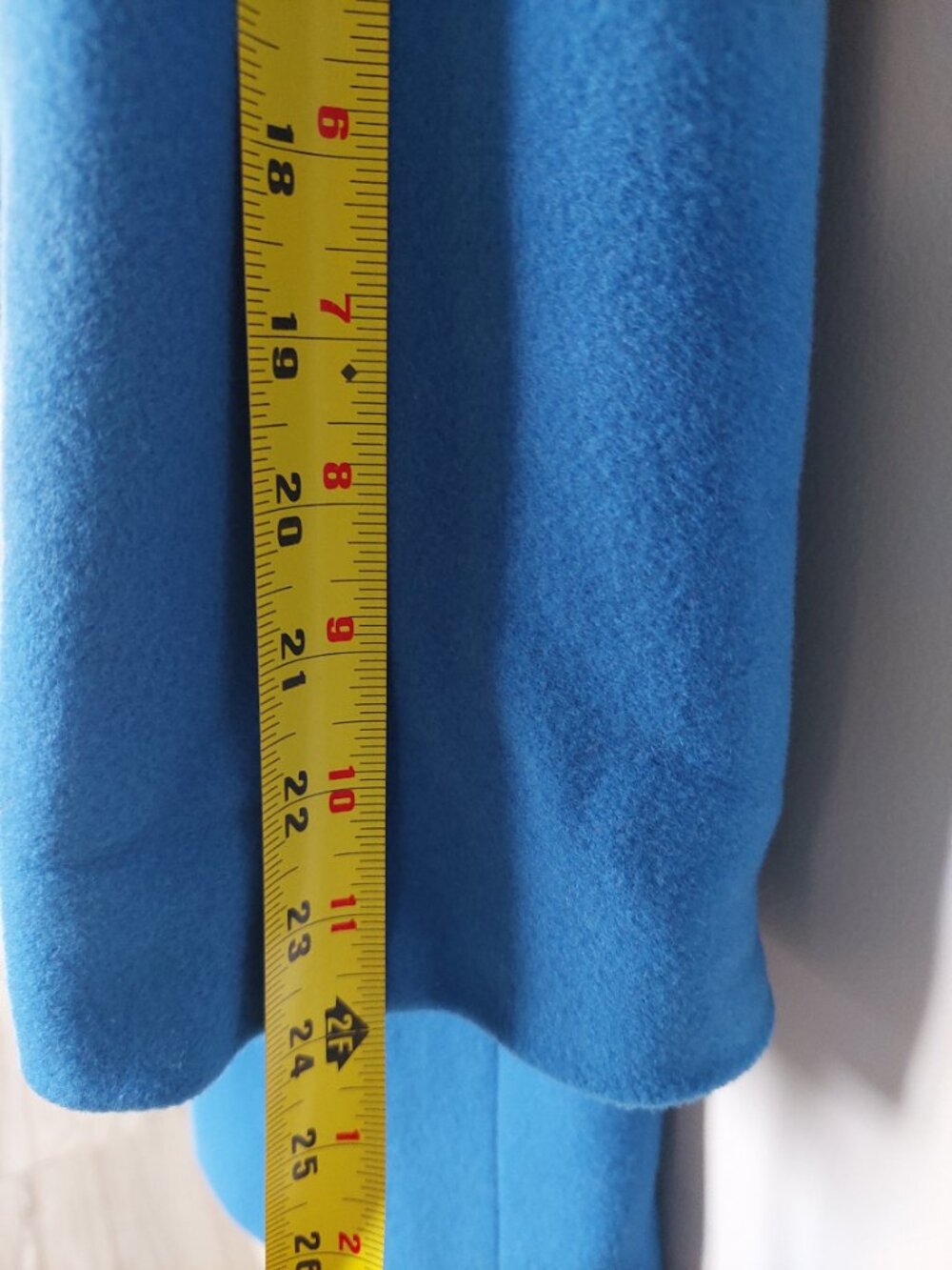 Vintage Carlisle Wool Cashmere Double Breasted Light Coat Light Blue Size 10 - Picture 7 of 8
